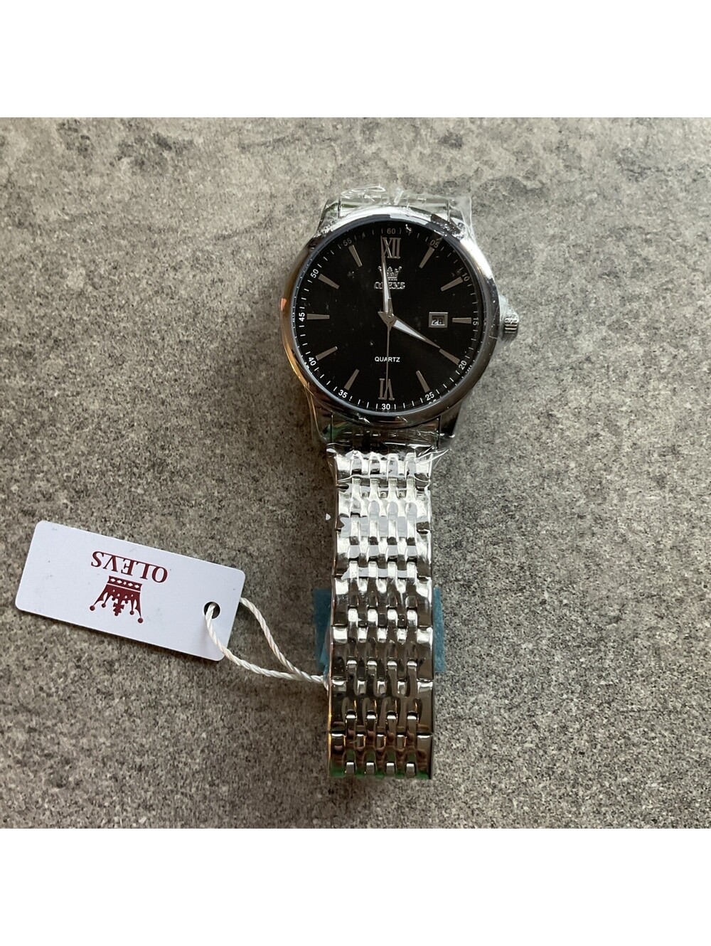 Olevs Men’s Stainless Steel Watch 41mm Case With Black Dial New W/O Box A21